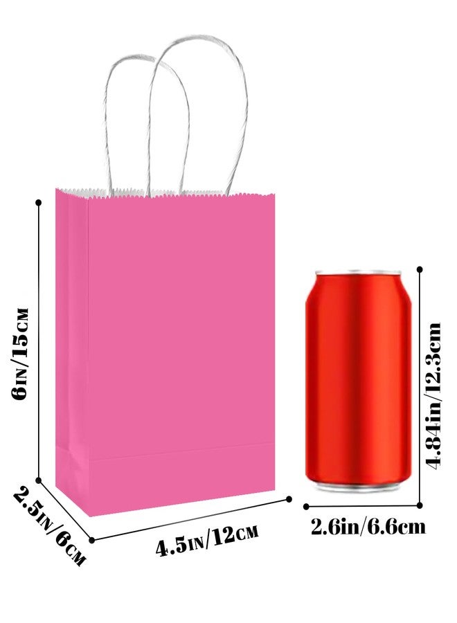 qiqee 100Pcs Paper Gift Bags with Handles - 4.5"×2.5"×6" Mini Party Favor Bags - 24 Solid Colors - Image 5